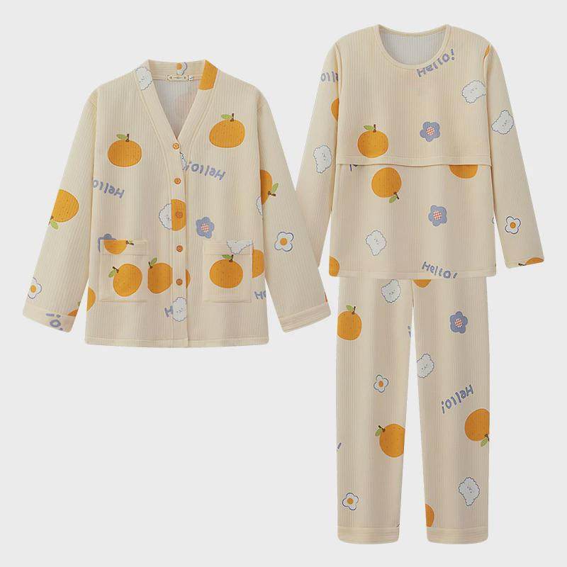 空气棉三件套月子服春秋季纯棉产后孕妇睡衣产妇哺乳秋冬款10月份,淘宝优惠券,粉丝福利购,淘宝优惠卷