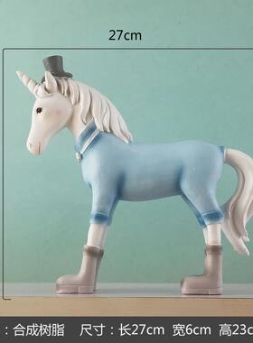 羊驼小摆件ins创意可爱北欧办公桌少女心卧室儿童房间装饰品摆设