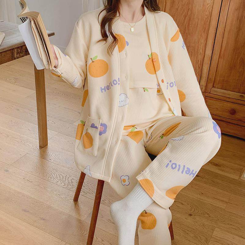 空气棉三件套月子服春秋季纯棉产后孕妇睡衣产妇哺乳秋冬款10月份,淘宝优惠券,粉丝福利购,淘宝优惠卷