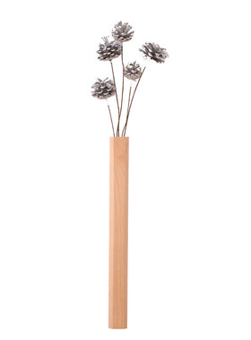 烧桐木实木壁挂花插日式创意水培插花器客厅艺术干花摆件花突贸