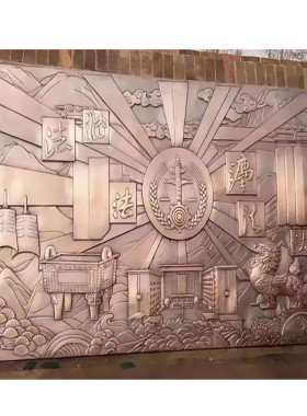 大型人物风景文化墙浮雕装饰工程锻铜铸铜雕塑设计定制加工浮雕