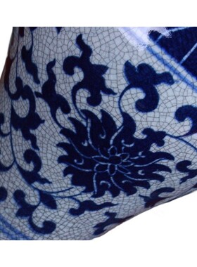 景德镇厂家陶瓷工艺品仿古开片青花瓷梅瓶陶瓷花瓶时尚摆件摆设