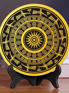 gju8广西壮族装饰品摆件民族风摆设纪念品壮锦飞鸟铜鼓图案家居送