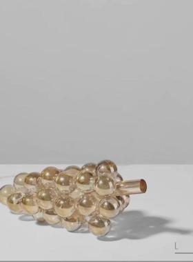 极简轻奢水晶葡萄摆件样板房间售楼处家居客厅桌面玄关柜软装饰品