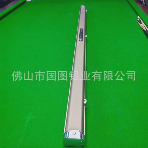 现货成品台球杆槽双槽三盒台球通杆盒铝合金台球杆保护盒单支杆盒 - 图0
