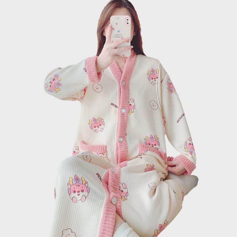 带胸垫空气棉月子服待产秋冬加两件套纯棉哺乳睡裙孕妇睡衣春,淘宝优惠券,粉丝福利购,淘宝优惠卷