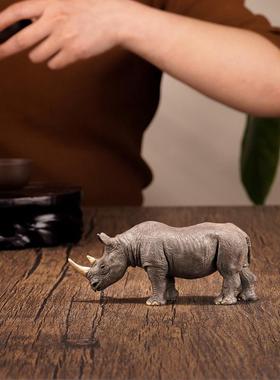 xyt全铜摆件《铜》心有灵犀犀牛家居饰品动物摆件工艺品桌面