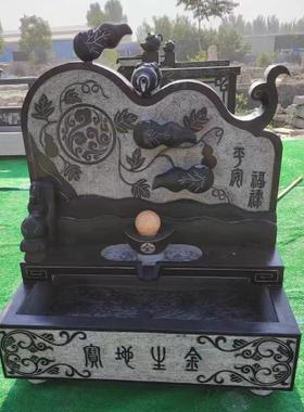 流水摆件石雕鱼缸石槽荷塘月色时来运转水景创意家居客厅装饰摆件