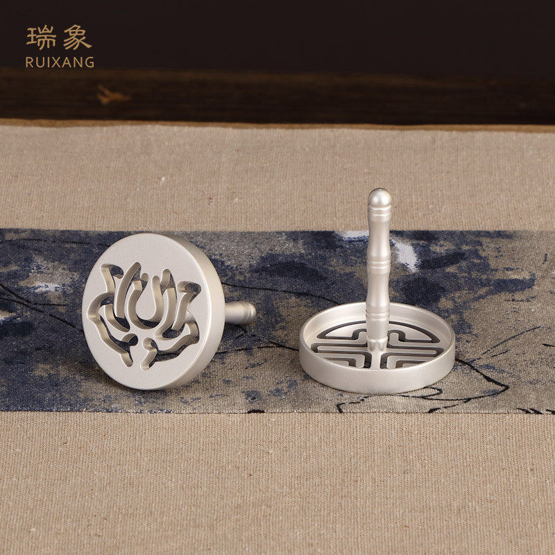 4.5厘米黄铜砂银色铜柄/木柄香篆模/香印香模香道用具用具,淘宝优惠券,粉丝福利购,淘宝优惠卷