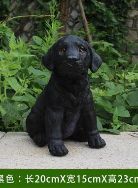 热销客厅树脂工艺品仿真拉布拉多斑点狗玻璃钢假狗园林景观摆件