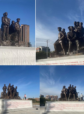 铸铜铜人物动物小户外景观民俗风玻璃钢仿雕塑浮雕锻铜校园广场