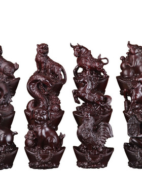 定制木雕工艺品神兽工艺礼品动物创意生肖