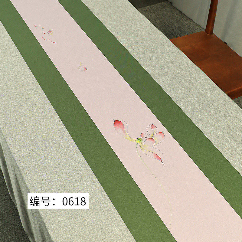 茶席防水桌旗中式席长条茶垫布茶道配件中国风绘画手绘布,淘宝优惠券,粉丝福利购,淘宝优惠卷