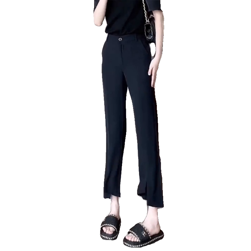 梨型身材大码显瘦薄款九分女夏胖mm弹力开叉裤,淘宝优惠券,粉丝福利购,淘宝优惠卷