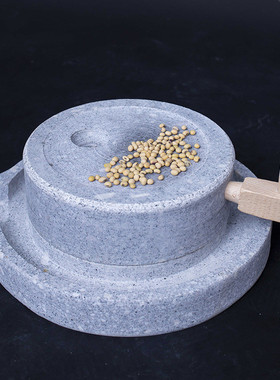 石磨家用小型天然麻石老式复古小石磨石磨盘茶盘耐磨豆浆机豆腐