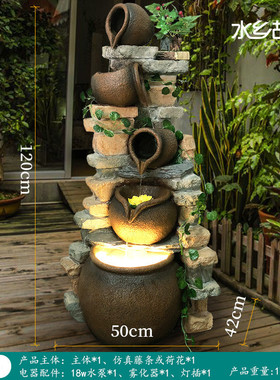 4txn批发装饰阳台落地假山流水喷泉庭院装饰造景院内鱼池景观摆件