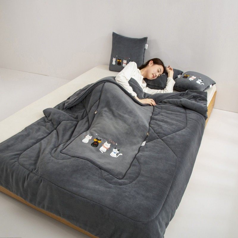 318川藏线必被加厚加大可以折叠抱枕被子二一纯棉空调被,淘宝优惠券,粉丝福利购,淘宝优惠卷