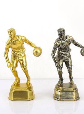 现代简约树脂金属奖杯篮球奖杯运动员纪念品nbamvp室内主题摆件