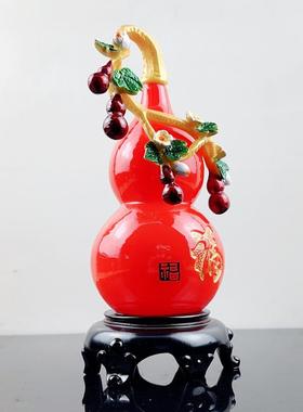热销厂家直销树脂玛瑙电视柜摆件福气满满葫芦摆件创意客厅玄关色