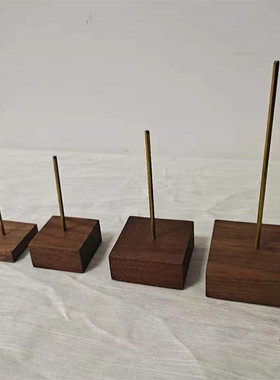 黑胡桃实木方块diy战模型胸像木质底座手办哔哩摆件展示地台拍照