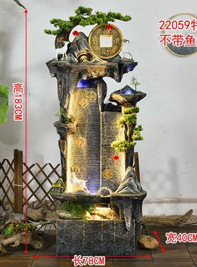 假山喷泉流水摆件鱼缸循环客厅落地办公室玄关店铺开业装饰水景观