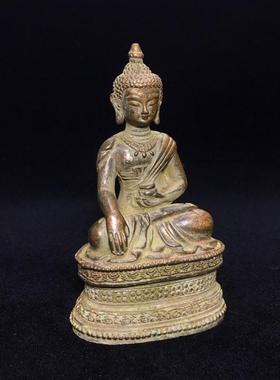 古玩杂项释迦仿古老旧黄铜铜器人像收藏摩尼摆放装饰