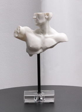 热销现代美式简欧家居半身人物树脂摆件样板间软装书柜艺术设计师