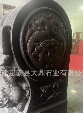 石雕门墩抱鼓石一对青石仿古小象旧麒麟做石狮子家用门口石鼓石墩