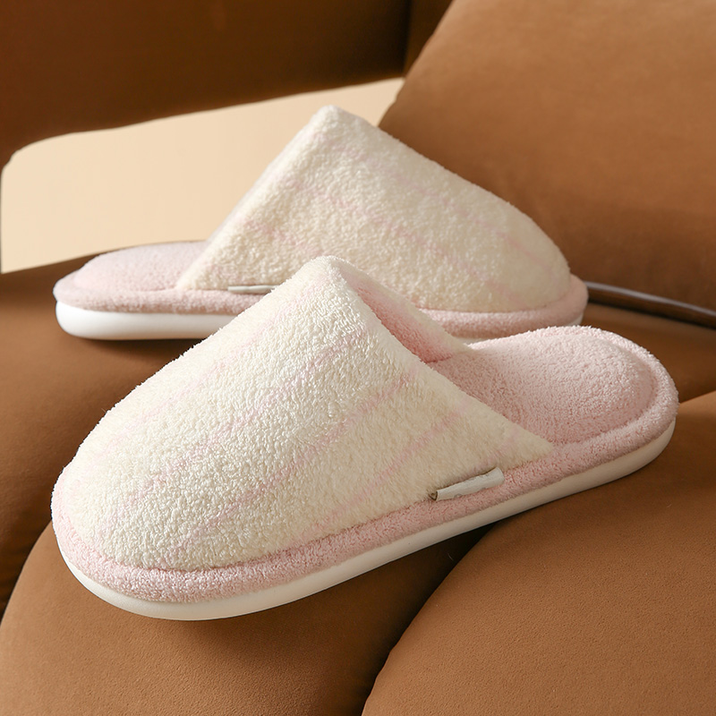 【明星同款】猫人条纹静音家居棉拖鞋25秋冬毛绒拖鞋防滑防臭家用