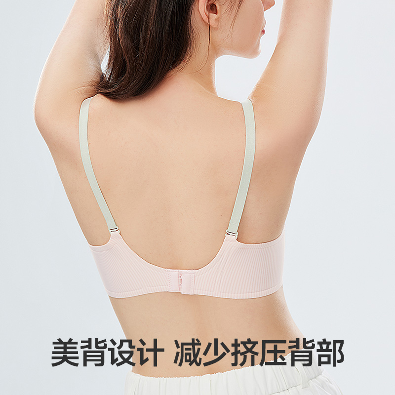 猫人内衣女小胸聚拢美背无痕无钢圈隐形防下垂收副乳简约女生文胸