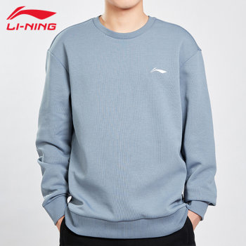 Li Ning pullover ເສື້ອຢືດແຂນຍາວຂອງຜູ້ຊາຍໃນພາກຮຽນ spring ແລະດູໃບໄມ້ລົ່ນໃຫມ່ຄໍມົນທີ່ເປັນມິດກັບຜິວຫນັງກິລາອ່ອນນຸ່ມ sweatshirt ກຸ່ມການກໍ່ສ້າງກຸ່ມການຊື້