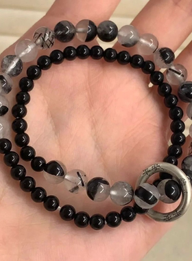 新中式中国风平安扣双层小众手串串珠2024高颜值情侣手链手饰