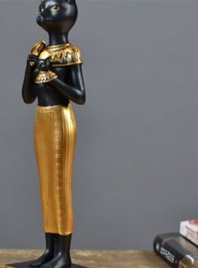 闺蜜结婚礼物欧式创意梳妆台装饰B品埃及猫神摆件家庭守护神占星u