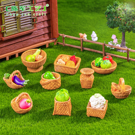 Аксессуары для моделей, микропейзаж, креативная имитация, корзина из ротанга, бамбуковая корзина, реквизит, аксессуары для украшения своими руками, мини-микро