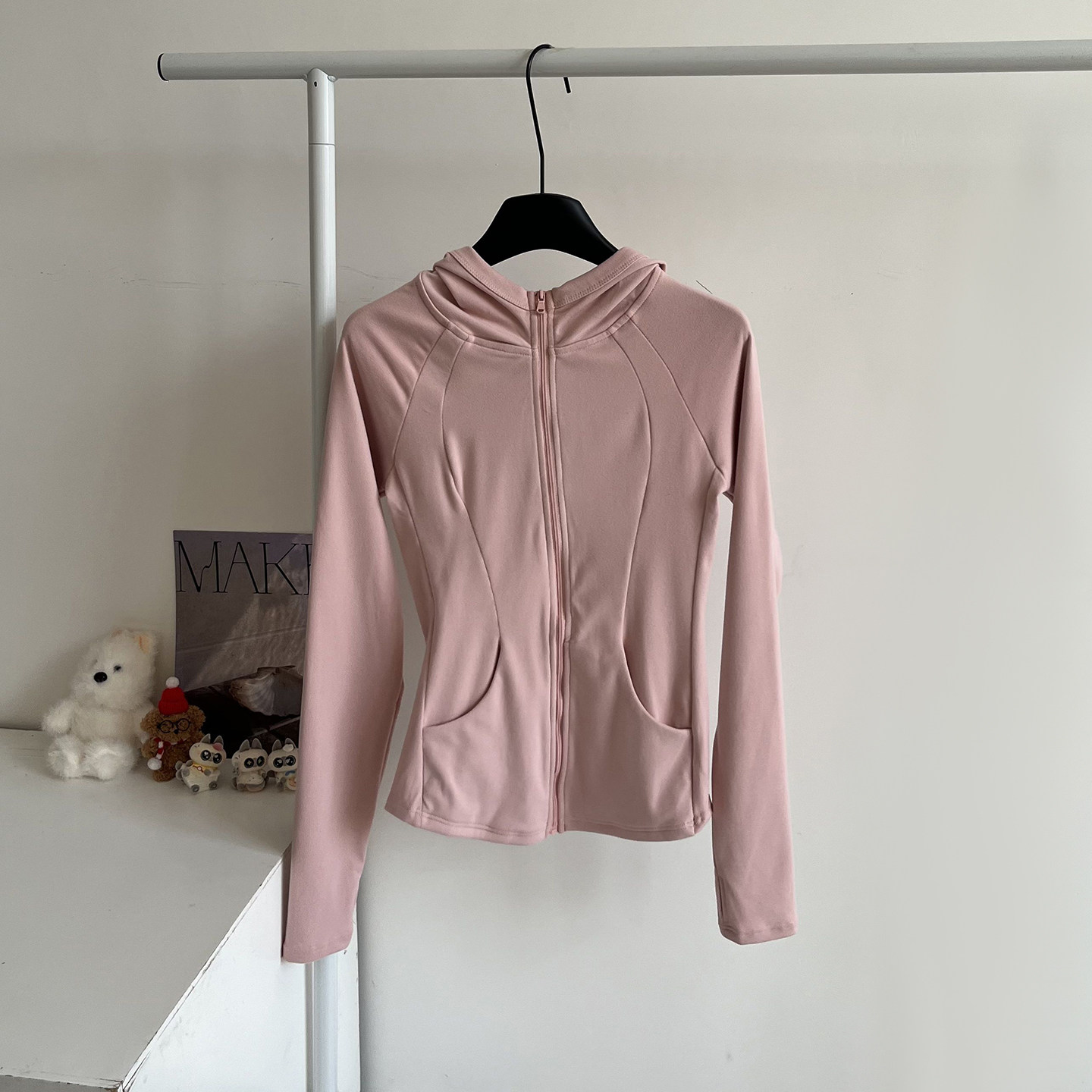 瑜伽服女春秋新款运动上衣修身显瘦拉链立领长袖专业跑步健身外套,淘宝优惠券,粉丝福利购,淘宝优惠卷