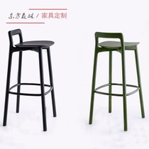 Custom Nordic Light Extravagant Solid Wood Bar Chair Minima Modern Black Foreground Chair Home Island Bench High Bar Stool Net Red High