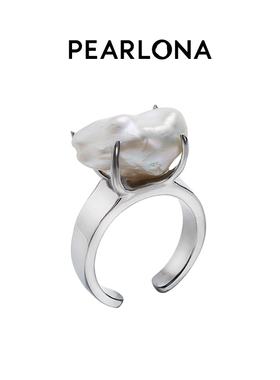 开口戒指PEARLONA珍珠原创女