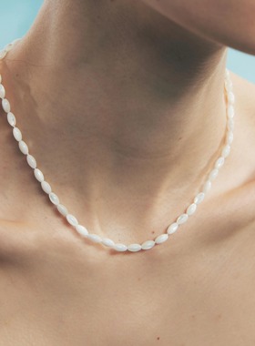 PEARLONA海蜗牛银色可调节项链