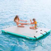 Water Inflatable Floating Board Casual Recreational Floating Bed Inflatable Floating Blanket Foldable Deck Chair Floating Terrace Floating sea Toys