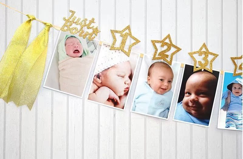 1st Birthday Photo Frame 1-12 Months Baby's Photo Frame - 图0