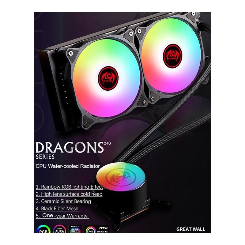 RGB Water Cooler CP Cooling 2011 2066 AM4 Dual Fans 120mm Ra - 图3