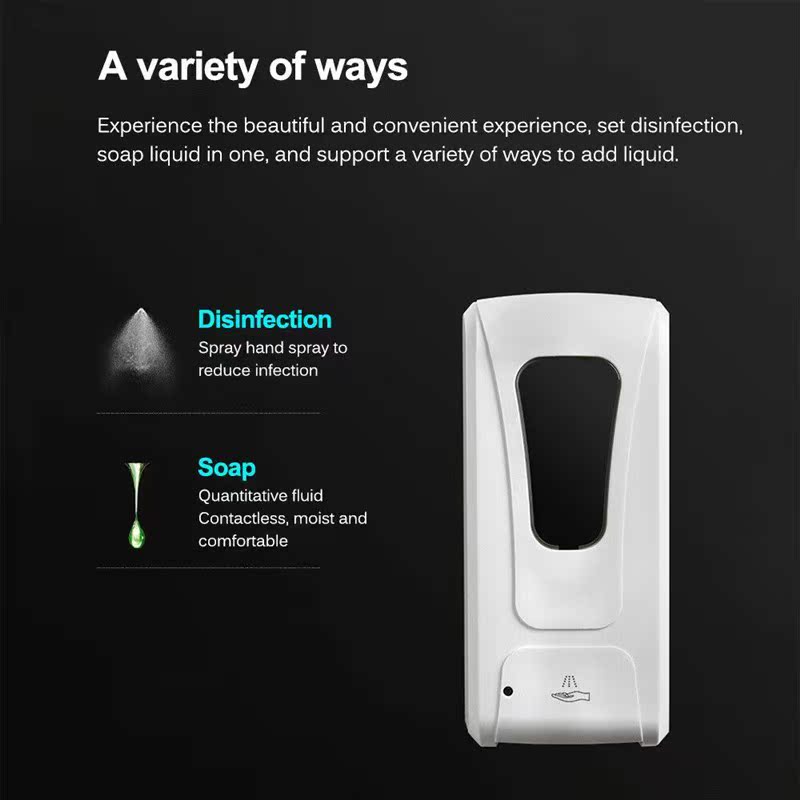 Wall mounted 1000ML Automatic Alcohol Spray Dispenser Induct - 图2