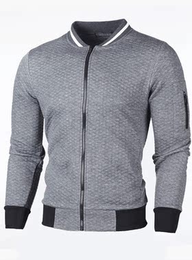 Men's stand collar sweater casual cardigan