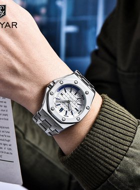 Personalized men's watch, sports fashion日历石英男表