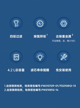 4.2L松下滤水壶家用过滤自来水厨房净化器除水垢净水壶51A