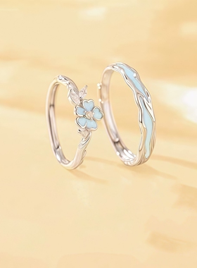 枝相挽情侣对戒2025新款小众礼物