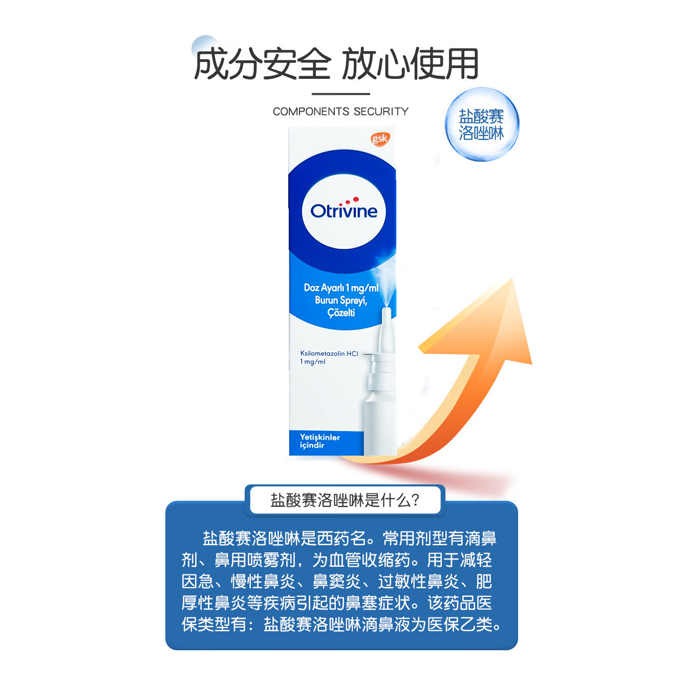 【26年9月到期】Otrivine安鼻灵鼻炎喷雾喷剂盐酸赛洛唑啉gsk鼻窦,淘宝优惠券,粉丝福利购,淘宝优惠卷