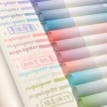 Fluorescent Pen ins high face value marker pen macaron note pen multicolor color pen color pen color stroke focus