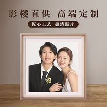 High-end wedding dress photo enlarged hanging wall pendulum table customized for photo-wash photo made into photo-frame sprint headboard wedding photo 48 inches
