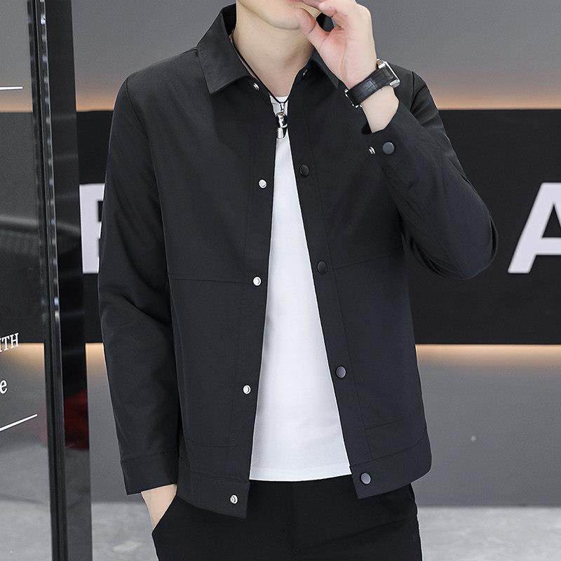 轻奢潮牌高档时尚夹克外套男士春季新款帅气休闲韩版翻领百搭上衣,淘宝优惠券,粉丝福利购,淘宝优惠卷